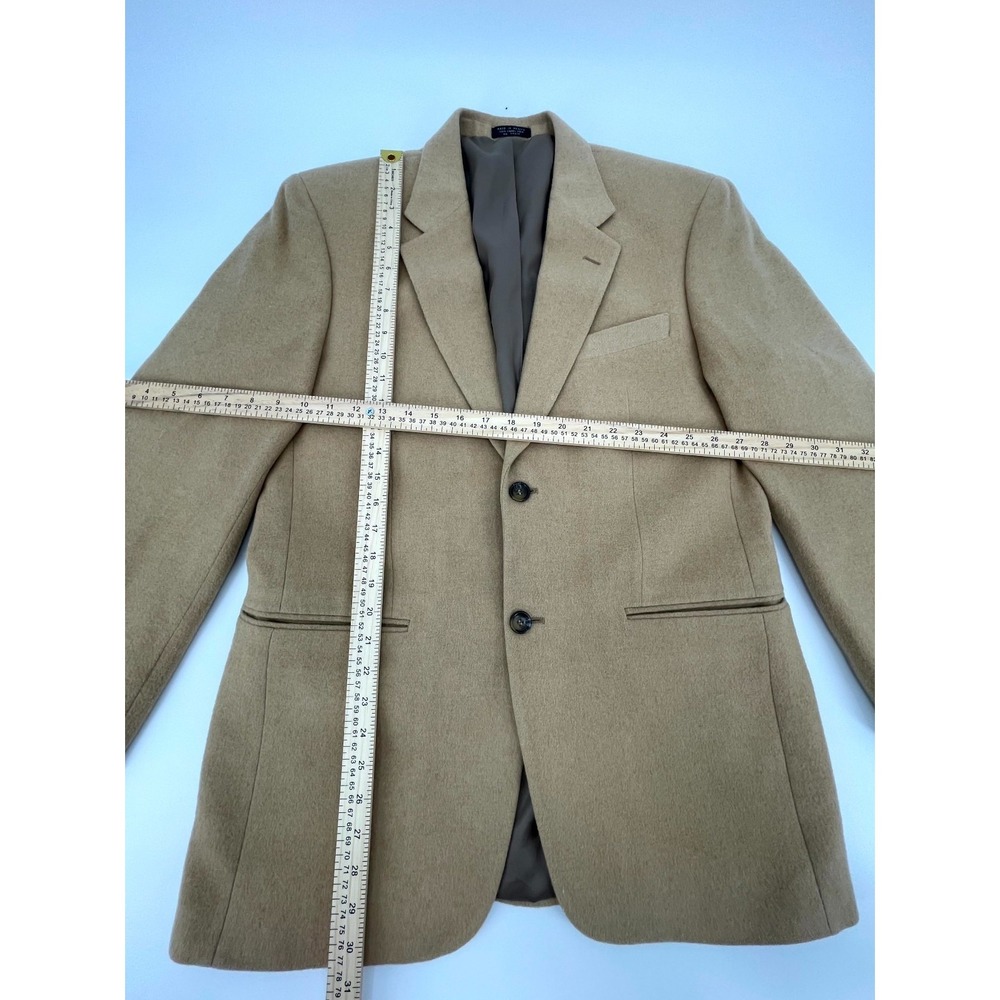 Vintage Botany 500 Blazer Mens Tan 100% Camel Hair Retro Notch Lapel 2 Button - Picture 9 of 12